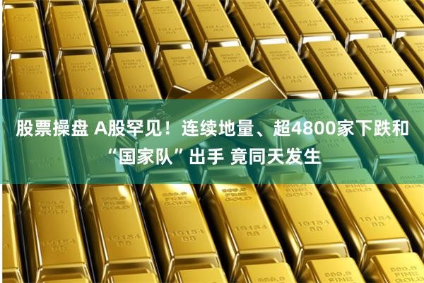 股票操盘 A股罕见！连续地量、超4800家下跌和“国家队”出手 竟同天发生